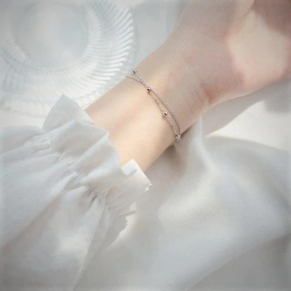 Very delicate sterling Silver Bracelet-16 cm - Picture 2 of 4